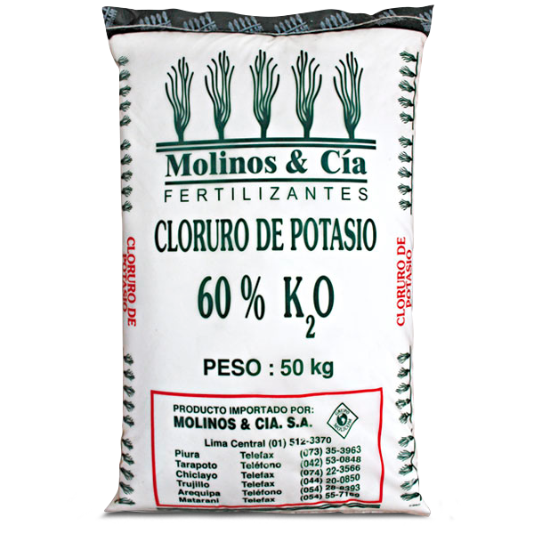 Cloruro De Potasio Granulado KCL x 50 Kg, Fertilizantes Agro